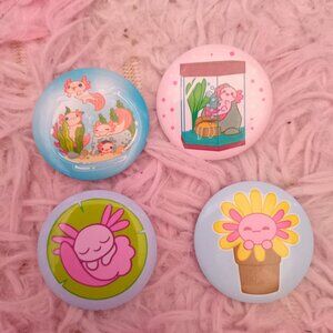 Axolotl Pin set of 4